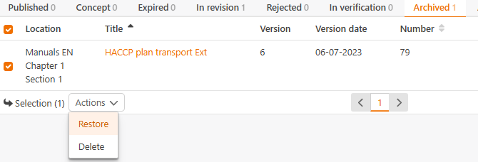 Archiving Documents Normec Foodcare Online Eng